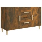 Vidaxl buffet ch�ne fum� 100x36x60 cm bois d'ing�nierie