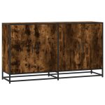 Vidaxl buffet ch�ne fum� 134x35x76 cm bois d'ing�nierie