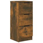 Vidaxl buffet ch�ne fum� 30x30x70 cm bois d'ing�nierie