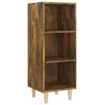 Vidaxl buffet ch�ne fum� 34, 5x32, 5x90 cm bois d'ing�nierie
