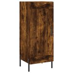 Vidaxl buffet chne fum 34, 5x34x90 cm bois d'ingnierie