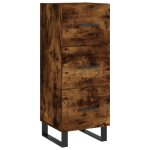 Vidaxl buffet ch�ne fum� 34, 5x34x90 cm bois d'ing�nierie