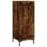 Vidaxl buffet chne fum 34, 5x34x90 cm bois d'ingnierie