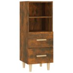 Vidaxl buffet ch�ne fum� 34, 5x34x90 cm bois d'ing�nierie