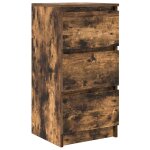 Vidaxl buffet ch�ne fum� 37, 5x35x76 cm bois d'ing�nierie