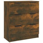 Vidaxl buffet chne fum 60x30x70 cm bois d'ingnierie