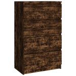 Vidaxl buffet chêne fumé 60x35x98, 5 cm bois d'ingénierie Vidaxl buffet chêne fumé 60x35x98, 5 cm bois d'ingénierie
