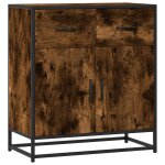 Vidaxl buffet chne fum 68x35x76 cm bois d'ingnierie