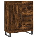 Vidaxl buffet chne fum 69, 5x34x90 cm bois d'ingnierie