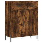 Vidaxl buffet chêne fumé 69, 5x34x90 cm bois d'ingénierie Vidaxl buffet chêne fumé 69, 5x34x90 cm bois d'ingénierie
