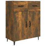 Vidaxl buffet ch�ne fum� 69, 5x34x90 cm bois d'ing�nierie