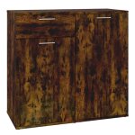 Vidaxl buffet chne fum 80x36x75 cm bois d'ingnierie