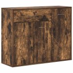 Vidaxl buffet ch�ne fum� 88x30x70 cm bois d'ing�nierie