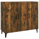 Vidaxl buffet ch�ne fum� 90x34x80 cm bois d'ing�nierie