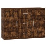Vidaxl buffet chne fum 91x29, 5x65 cm bois d'ingnierie