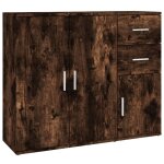 Vidaxl buffet chne fum 91x29, 5x75 cm bois d'ingnierie