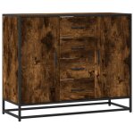 Vidaxl buffet ch�ne fum� 92x35x76 cm bois d'ing�nierie