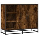 Vidaxl buffet chne fum 92x35x76 cm bois d'ingnierie