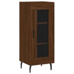 Vidaxl buffet chne marron 34, 5x34x90 cm bois d'ingnierie