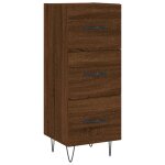 Vidaxl buffet ch�ne marron 34, 5x34x90 cm bois d'ing�nierie