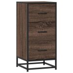 Vidaxl buffet chêne marron 35, 5x35x76 cm bois d'ingénierie et métal Vidaxl buffet chêne marron 35, 5x35x76 cm bois d'ingénierie et métal