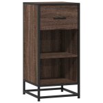 Vidaxl buffet ch�ne marron 35, 5x35x76 cm bois d'ing�nierie et m�tal