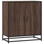 Vidaxl buffet ch�ne marron 68x35x76 cm bois d'ing�nierie et m�tal