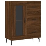 Vidaxl buffet ch�ne marron 69, 5x34x90 cm bois d'ing�nierie