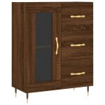Vidaxl buffet chne marron 69, 5x34x90 cm bois d'ingnierie
