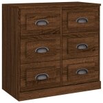 Vidaxl buffet ch�ne marron 70x35, 5x67, 5 cm bois d'ing�nierie