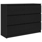 Vidaxl buffet ch�ne noir 100x35x76 cm bois d'ing�nierie