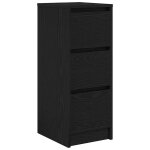 Vidaxl buffet ch�ne noir 29, 5x34x76 cm bois d'ing�nierie