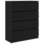 Vidaxl buffet ch�ne noir 80x35x99 cm bois d?ing�nierie