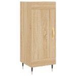 Vidaxl buffet chne sonoma 34, 5x34x90 cm bois d'ingnierie