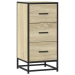 Vidaxl buffet chne sonoma 35, 5x35x76 cm bois d'ingnierie et mtal