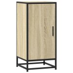 Vidaxl buffet ch�ne sonoma 35, 5x35x76 cm bois d'ing�nierie et m�tal