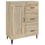 Vidaxl buffet ch�ne sonoma 69, 5x34x90 cm bois d'ing�nierie