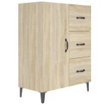 Vidaxl buffet ch�ne sonoma 69, 5x34x90 cm bois d'ing�nierie