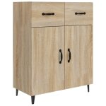 Vidaxl buffet ch�ne sonoma 69, 5x34x90 cm bois d'ing�nierie