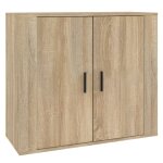 Vidaxl buffet ch�ne sonoma 80x33x70 cm bois d'ing�nierie
