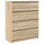 Vidaxl buffet ch�ne sonoma 80x35x99 cm bois d'ing�nierie