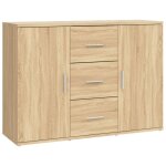 Vidaxl buffet chne sonoma 91x29, 5x65 cm bois d'ingnierie