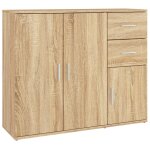 Vidaxl buffet ch�ne sonoma 91x29, 5x75 cm bois d'ing�nierie