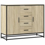 Vidaxl buffet ch�ne sonoma 92x35x76 cm bois d'ing�nierie