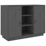 Vidaxl buffet gris 100x40x75 cm bois massif de pin