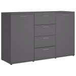 Vidaxl buffet gris 120x35, 5x75 cm bois d'ingnierie