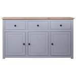 Vidaxl buffet gris 135x40x80 cm pin solide assortiment panama Vidaxl buffet gris 135x40x80 cm pin solide assortiment panama