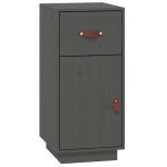 Vidaxl buffet gris 34x40x75 cm bois massif de pin