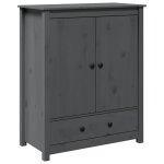 Vidaxl buffet gris 83x41, 5x100 cm bois massif de pin