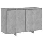 Vidaxl buffet gris bton 120x41x75 cm bois d'ingnierie